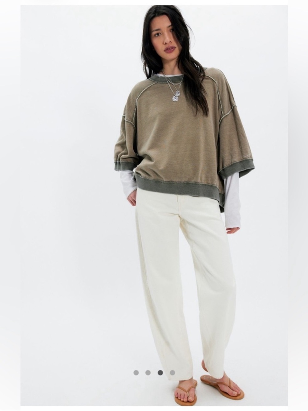 Free People NWT Everything Pullover Size Medium in Caiman - Picture 2 of 10